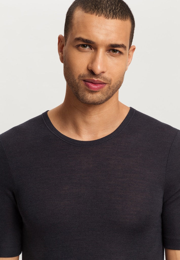 Silk Cashmere - Short Sleeved shirt V-Neck