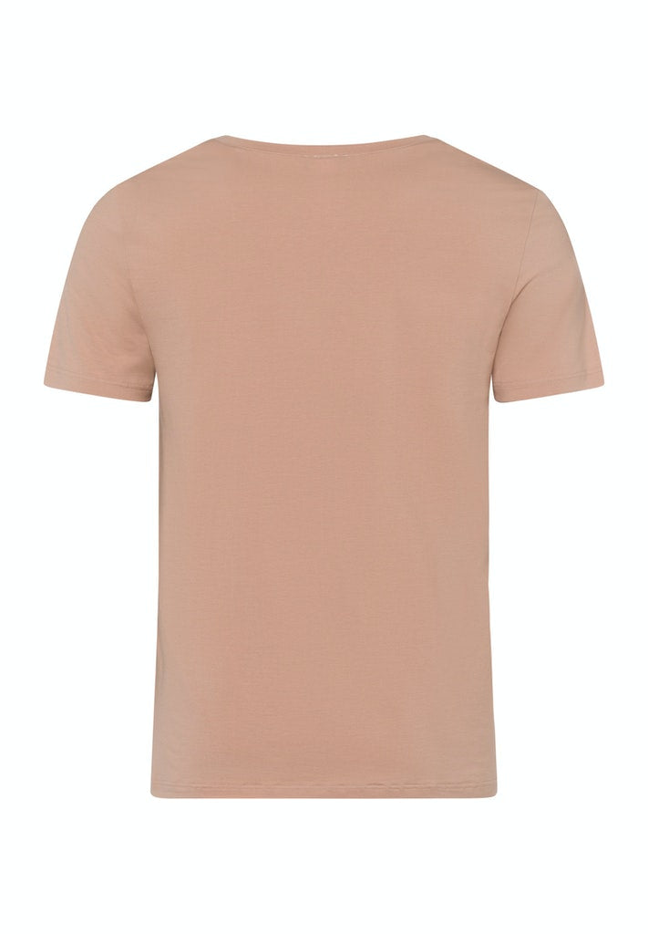Cotton Superior - Short-Sleeved V-Neck Top - HANRO