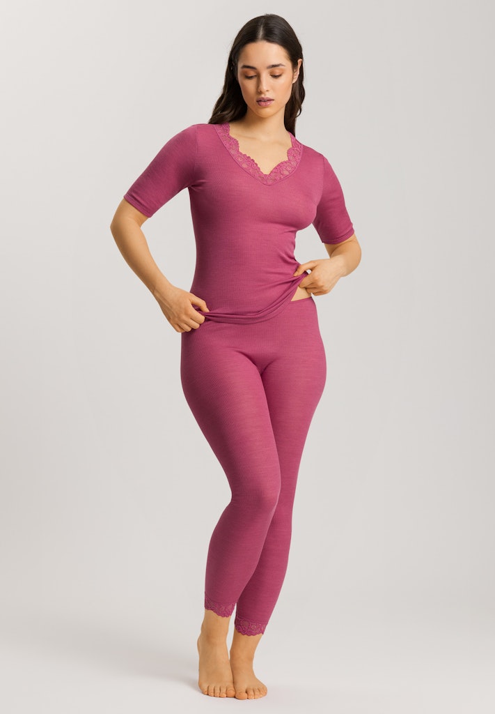 Woolen Lace - Short Sleeved Shirt - HANRO