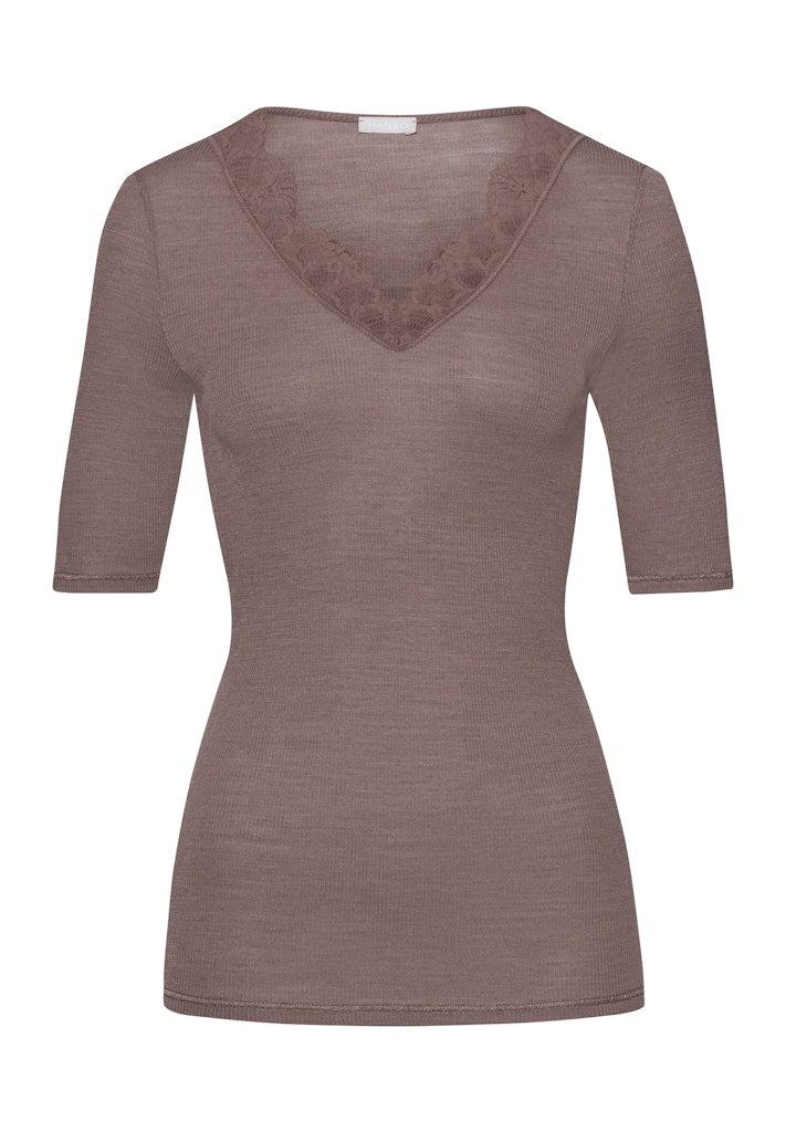 Woolen Lace - Short Sleeved Shirt - HANRO