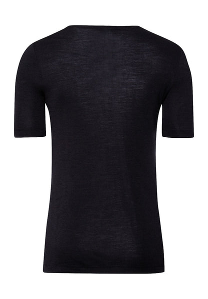 Silk/Cashmere - Short Sleeved shirt V-Neck