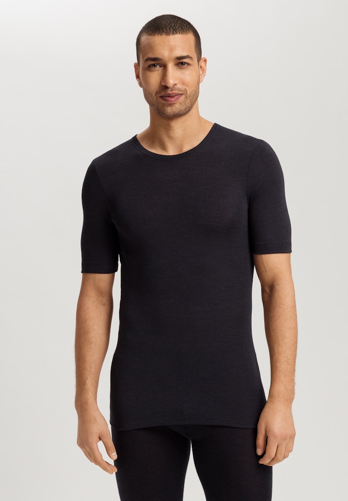 Silk/Cashmere - Short Sleeved shirt V-Neck