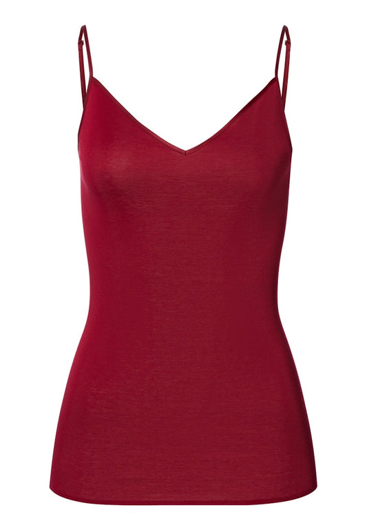 Cotton Seamless - V-Neck Spaghetti Top - HANRO