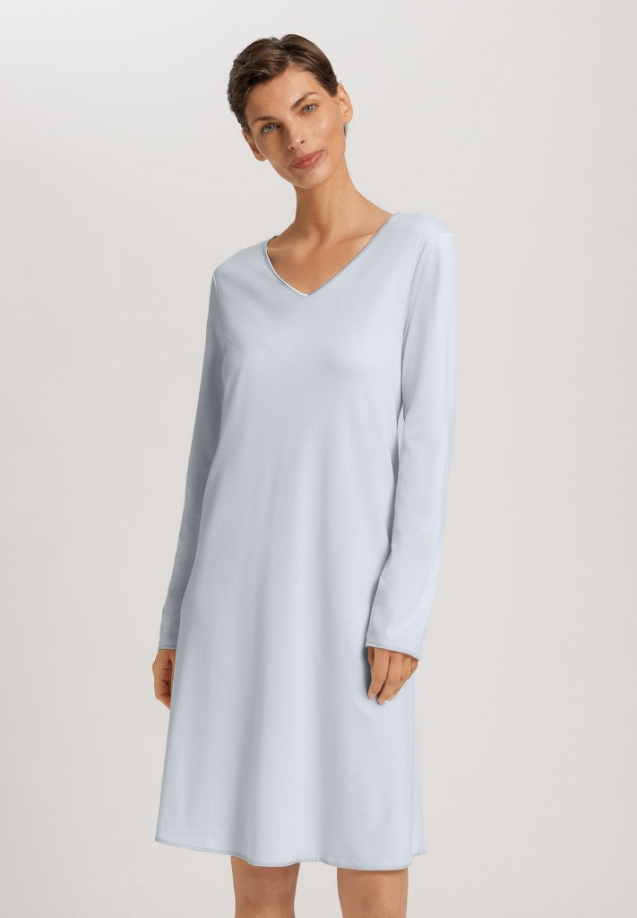 Cotton Silk - Long Sleeved Nightdress 100cm - HANRO