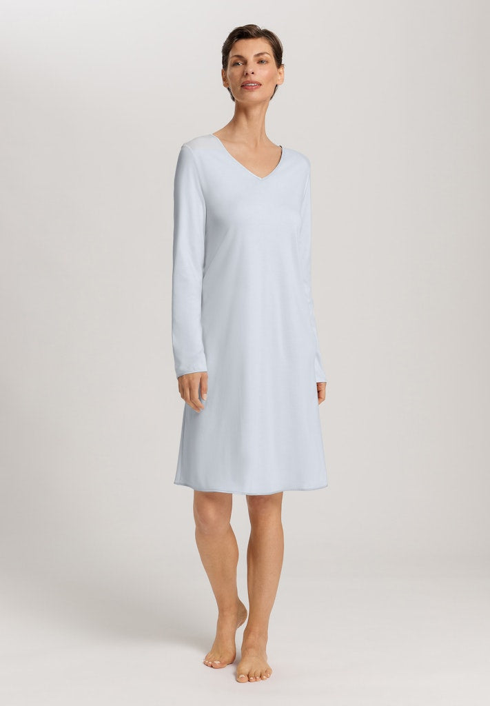 Cotton Silk - Long Sleeved Nightdress 100cm - HANRO