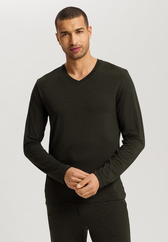 Casuals - Long Sleeve Shirt V-Neck - HANRO