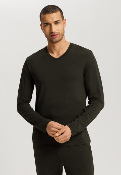 Casuals - Long Sleeve Shirt V-Neck - HANRO