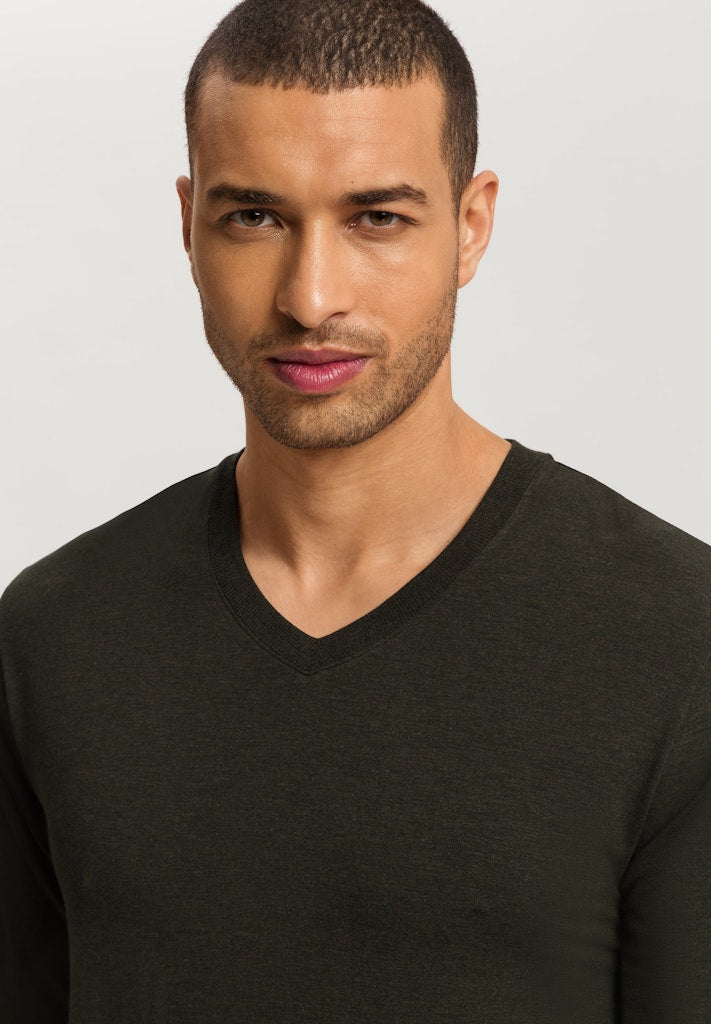 Casuals - Long Sleeve Shirt V-Neck - HANRO