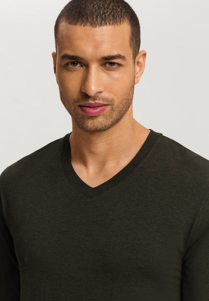 Casuals - Long Sleeve Shirt V-Neck - HANRO