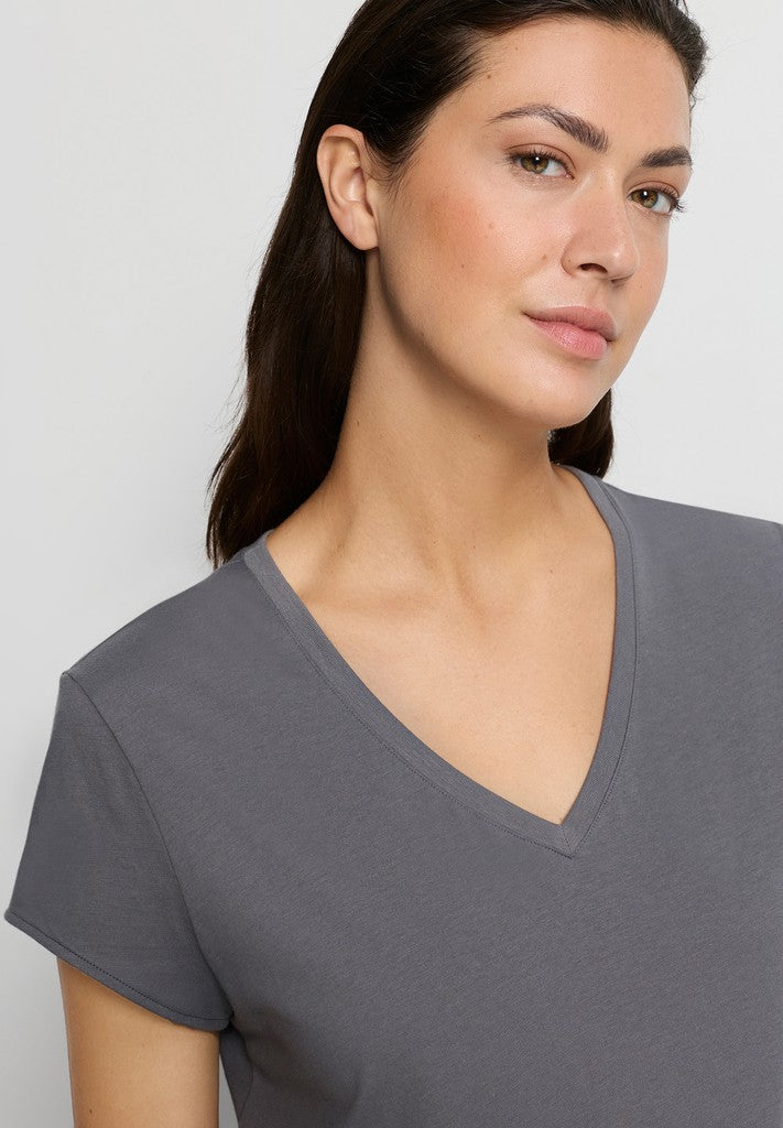 Natural Shirt - Short Sleeved Shirt V-Neck