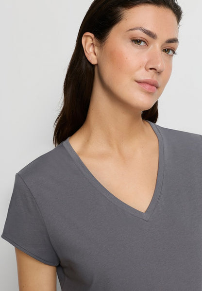 Natural Shirt - Short Sleeved Shirt V-Neck