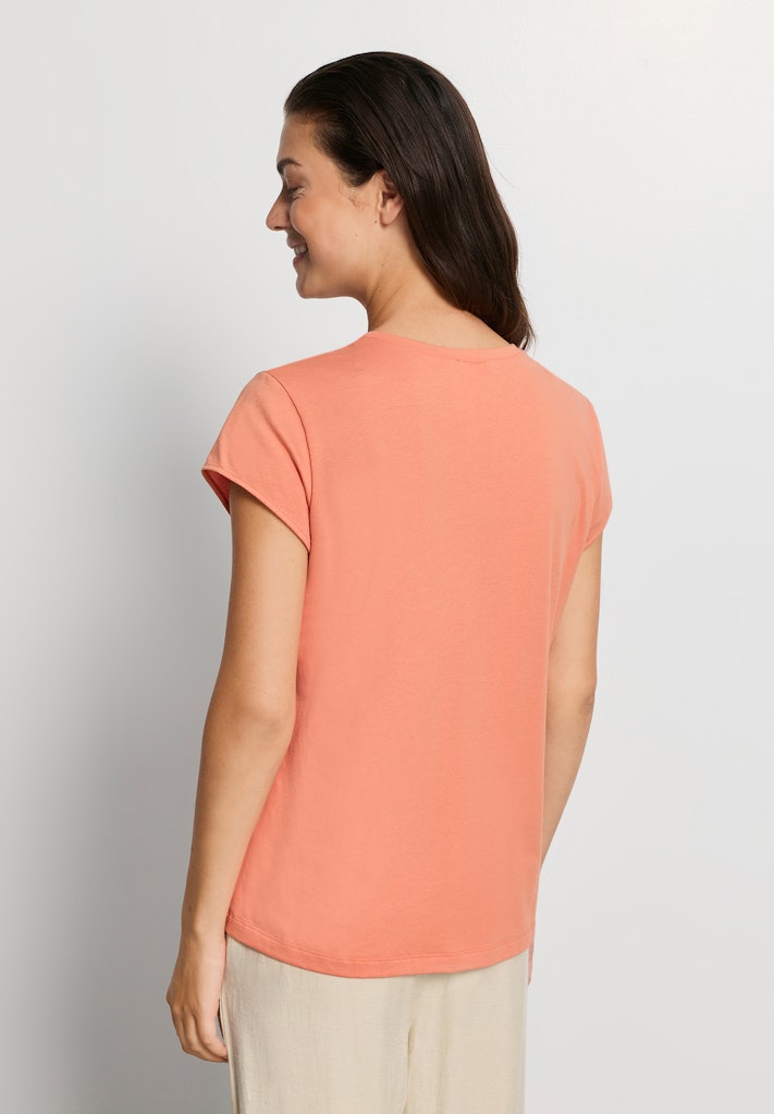 Natural Shirt - Short Sleeved Shirt V-Neck - HANRO