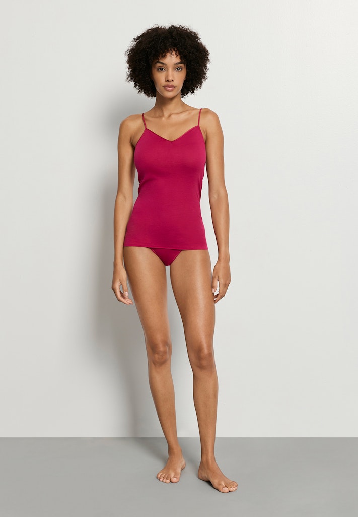 Cotton Seamless - V-Neck Spaghetti Top - HANRO