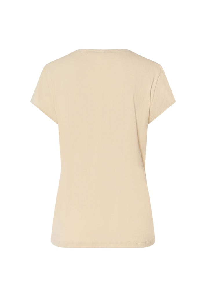 Natural Shirt - Short Sleeved Shirt V-Neck - HANRO