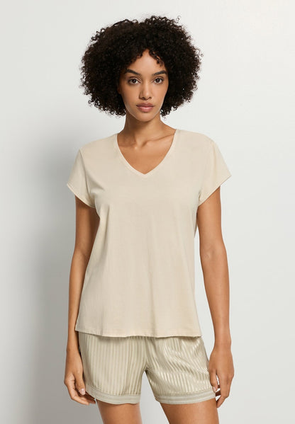 Natural Shirt - Short Sleeved Shirt V-Neck