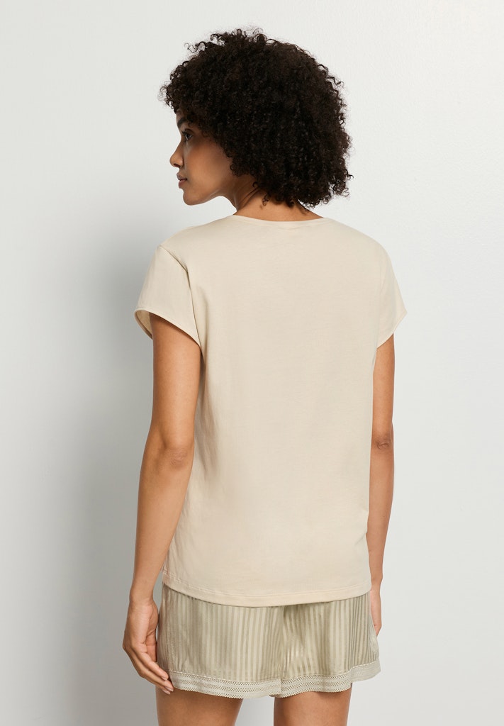Natural Shirt - Short Sleeved Shirt V-Neck - HANRO