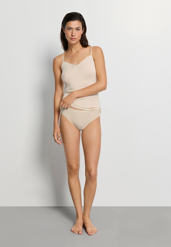 Cotton Seamless - V-Neck Spaghetti Top - HANRO