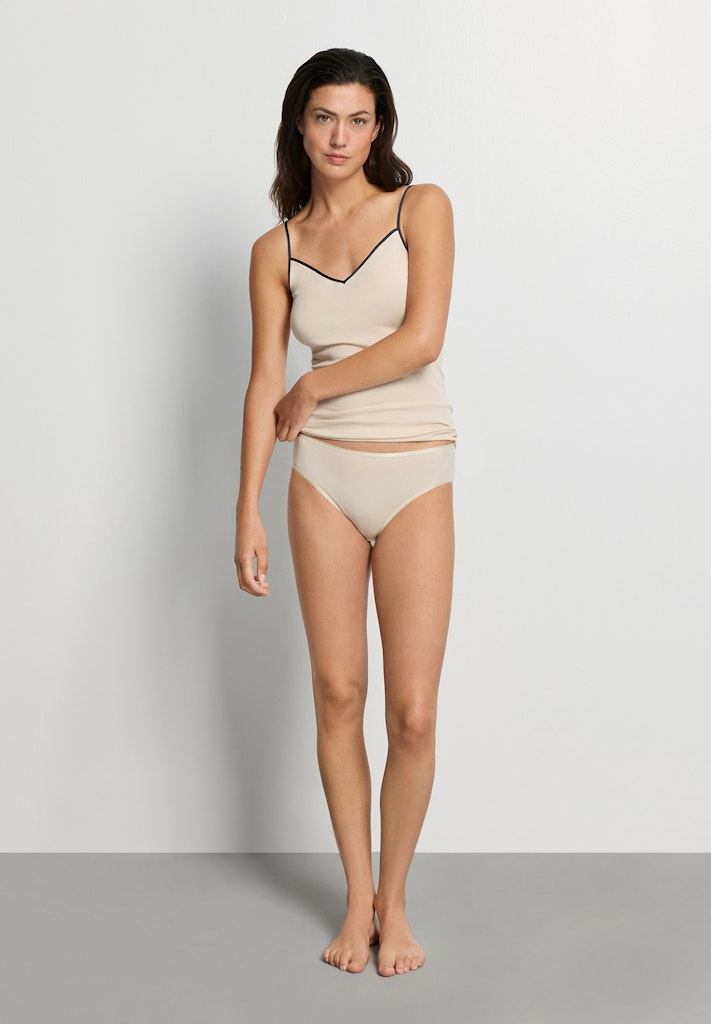 Cotton Seamless - V-Neck Spaghetti Top - HANRO