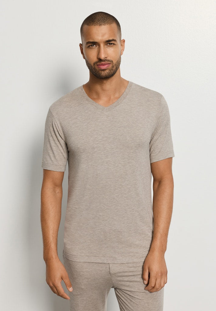 Casuals- Short Sleeved V-Neck T-Shirt - HANRO