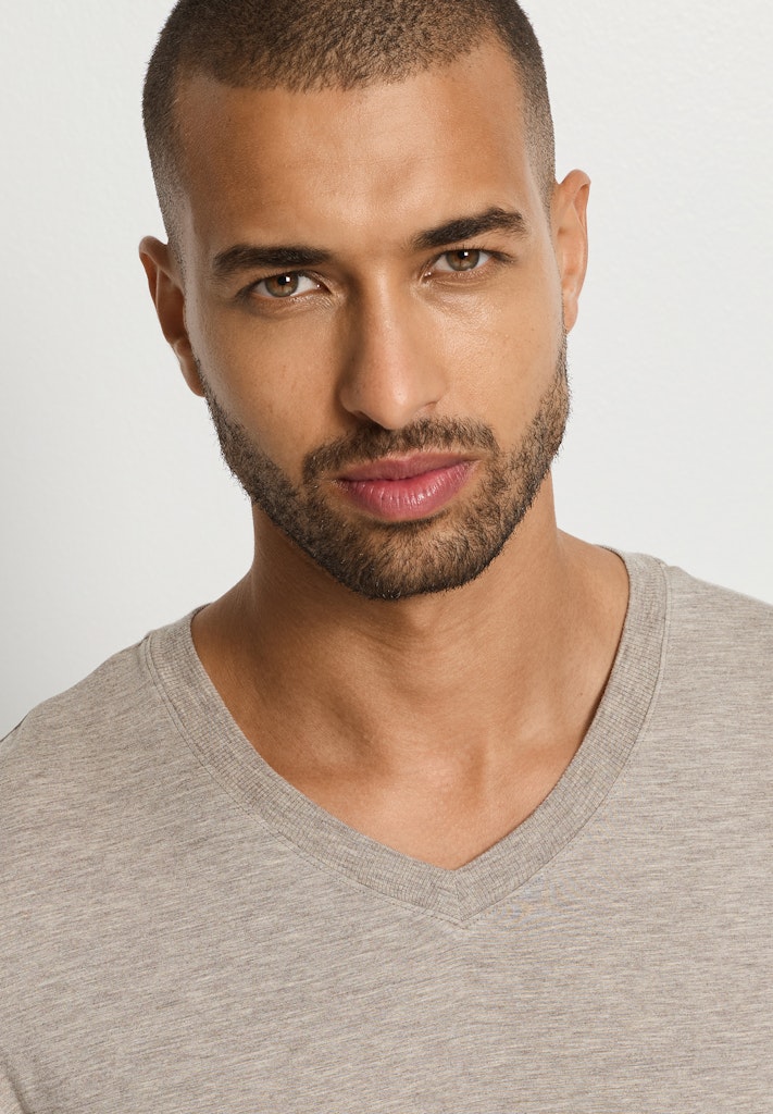 Casuals- Short Sleeved V-Neck T-Shirt - HANRO