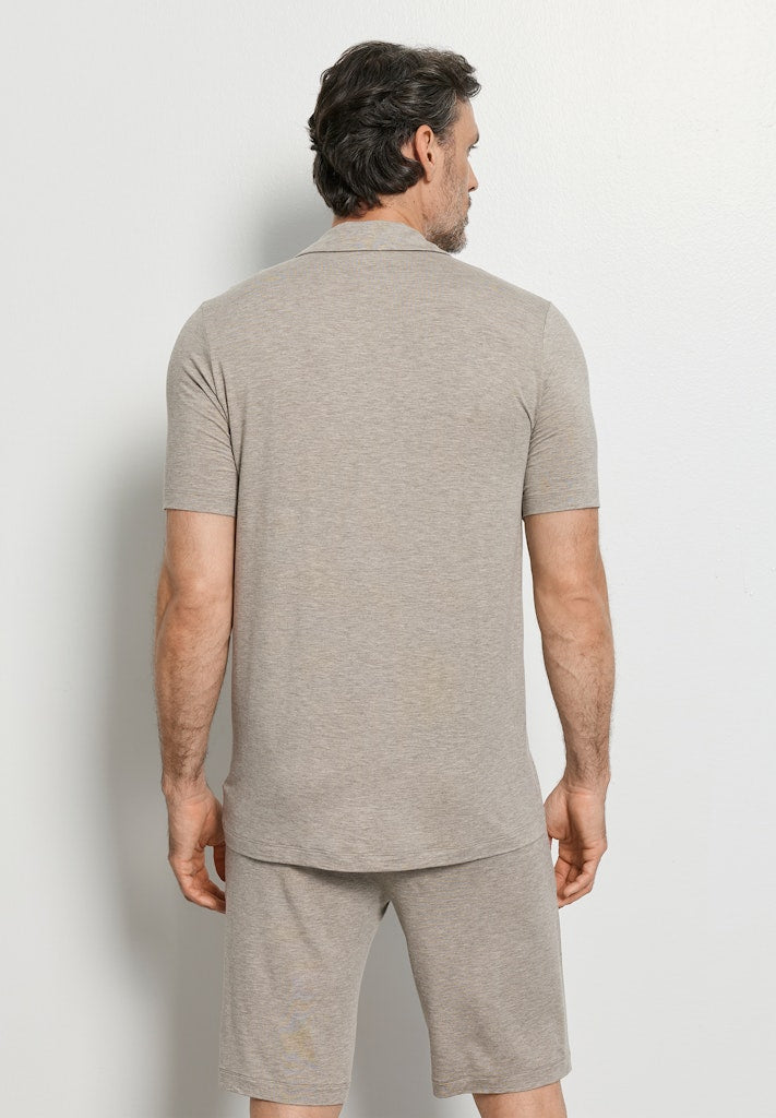 Casuals - Short Sleeved Henley Shirt - HANRO