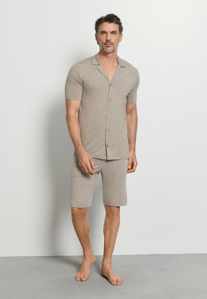 Casuals - Short Sleeved Henley Shirt - HANRO