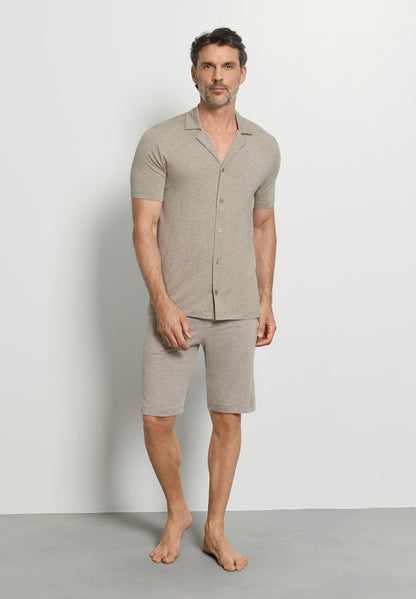 Casuals - Short Sleeved Henley Shirt - HANRO