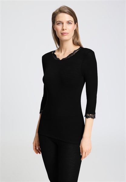 Woolen Lace - Cropped Sleeved Top