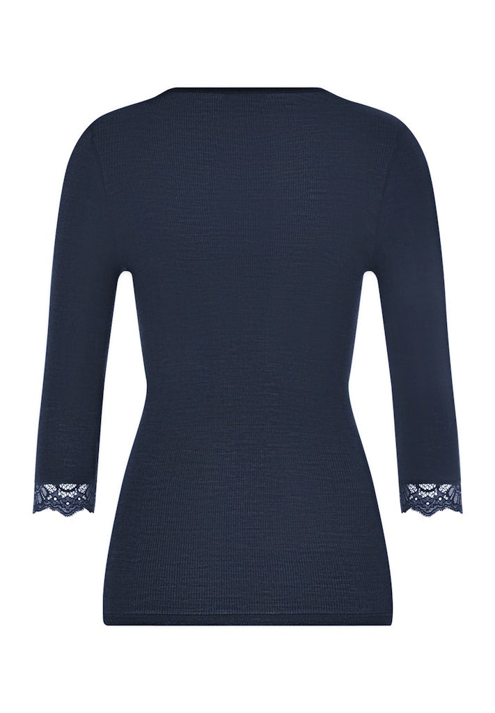 Woolen Lace - Cropped Sleeved Top