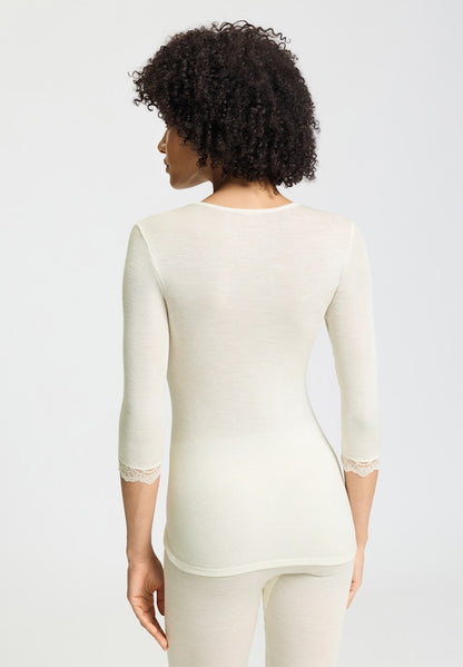 Woolen Lace - Cropped Sleeved Top
