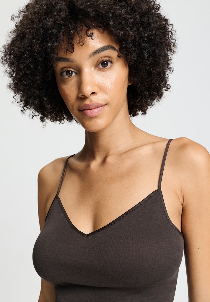 Cotton Seamless - V-Neck Spaghetti Top