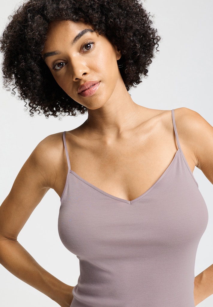 Cotton Seamless - V-Neck Spaghetti Top