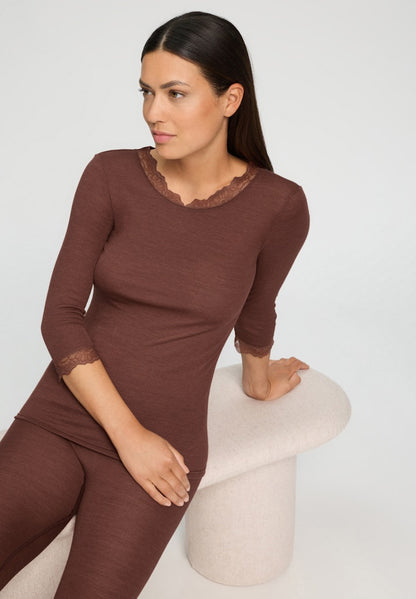 Woolen Lace - Cropped Sleeved Top