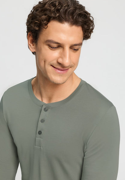 Cozy Comfort - Long Sleeved Henley Shirt
