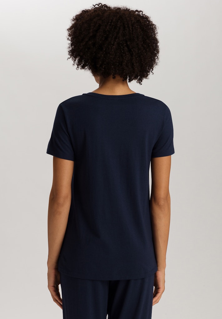 Sleep & Lounge - Short Sleeved V-Neck Shirt - HANRO