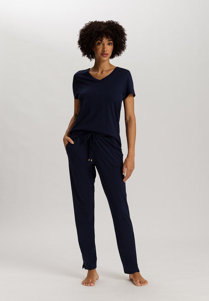 Sleep & Lounge - Short Sleeved V-Neck Shirt - HANRO