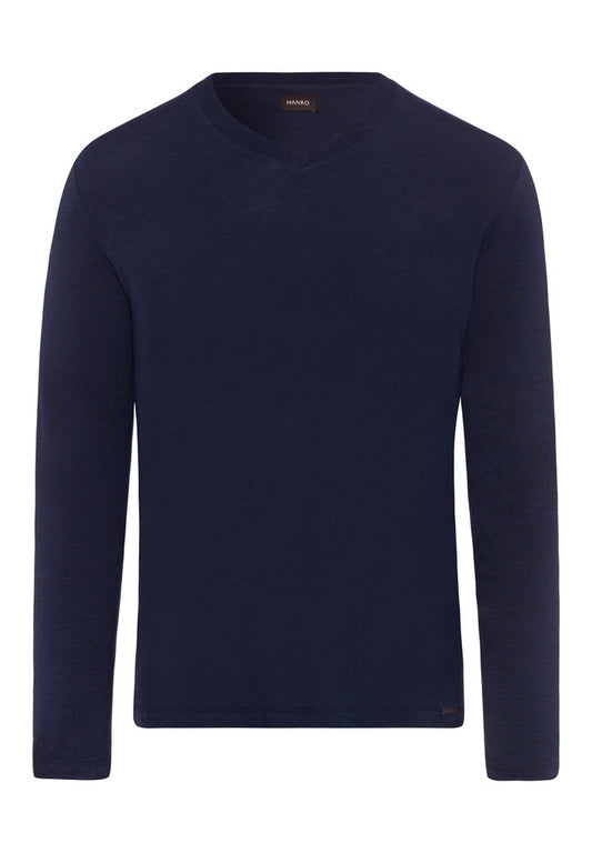 Casuals - Long Sleeved V-Neck T-Shirt - HANRO