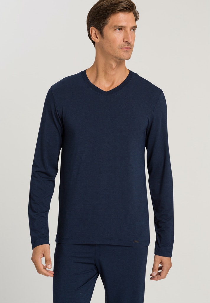 Casuals - Long Sleeved V-Neck T-Shirt - HANRO
