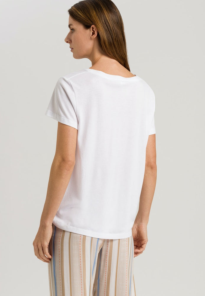 Sleep & Lounge - Cotton Mix Short Sleeved Top - HANRO