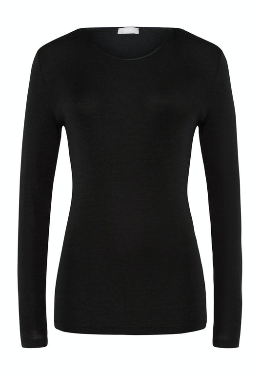 Woolen Silk - Long Sleeved Round Neck Top - HANRO