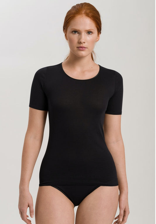 Cotton Seamless - Short Sleeved Top - HANRO
