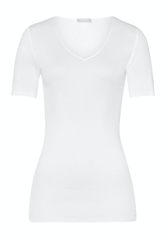 Cotton Seamless - Short Sleeved Top - HANRO