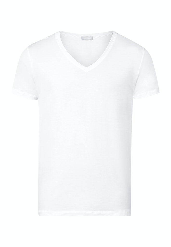 Cotton Superior - Short-Sleeved V-Neck Top - HANRO