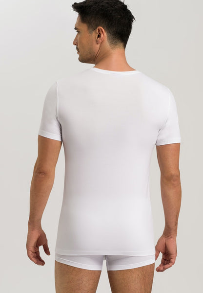 Cotton Superior - Short-Sleeved V-Neck Top - HANRO