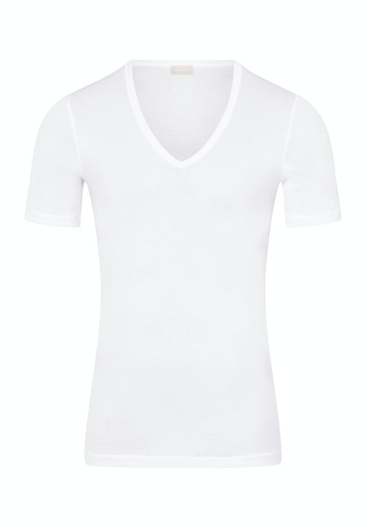 Cotton Pure - Short Sleeved V-Neck T-Shirt - HANRO
