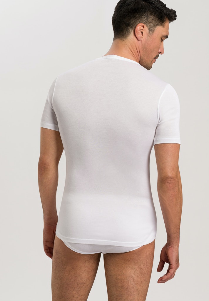 Cotton Pure - Short Sleeved V-Neck T-Shirt - HANRO