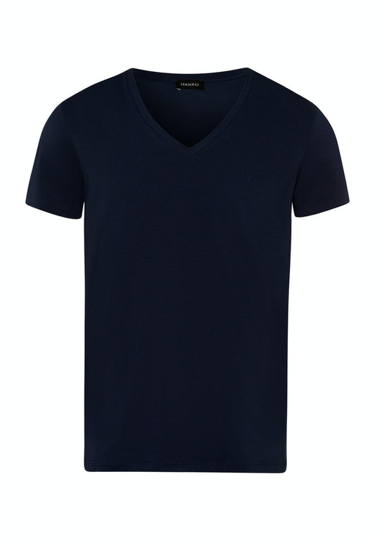 Cotton Superior - Short-Sleeved V-Neck Top - HANRO