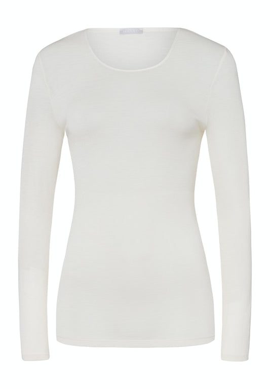 Woolen Silk - Long Sleeved Round Neck Top - HANRO