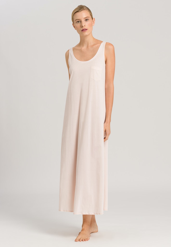 Hanro Juliet Knit Sleeveless Scoop Neck Long Cotton Nightgown